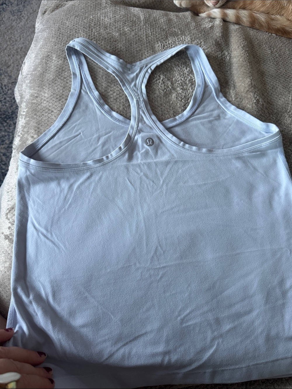 lululemon athletica Light White Racerback Training Tank